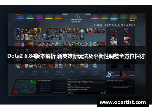 Dota2 6.84版本解析 新英雄新玩法及平衡性调整全方位探讨